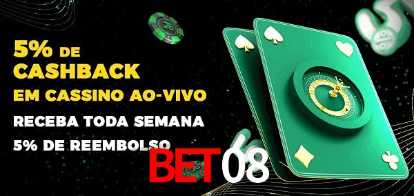 Promoções do cassino ao Vivo bet08